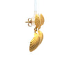 Aloha Shell Drop Post Earrings 24K Gold Vermeil