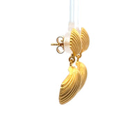 Aloha Shell Drop Post Earrings 24K Gold Vermeil