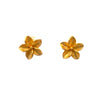 Aloha Flower Stud Earrings 24K Gold Vermeil