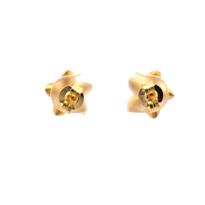 Aloha Flower Stud Earrings 24K Gold Vermeil