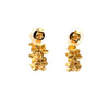 Aloha Flower Hoop Earrings 24K Gold Vermeil