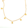 Aloha 5 Flower Necklace 24K Gold Vermeil 8MM