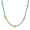 Aloha Flower Beaded Necklace 24K Gold Vermeil