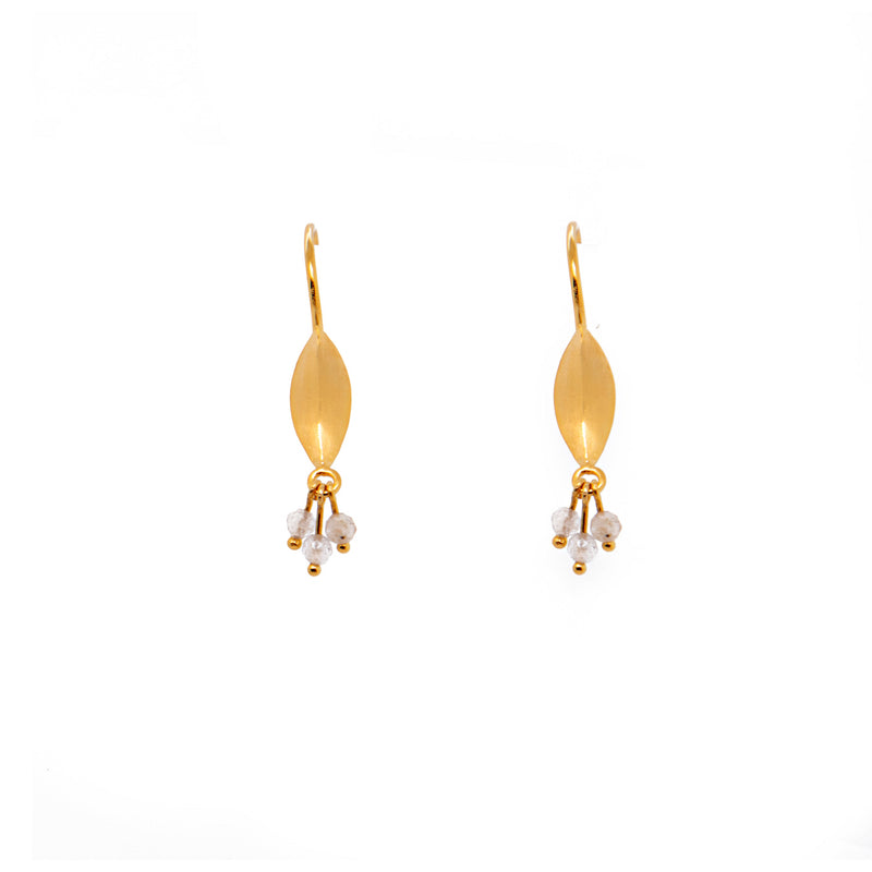 Bliss Cluster Earrings 24K Gold Vermeil