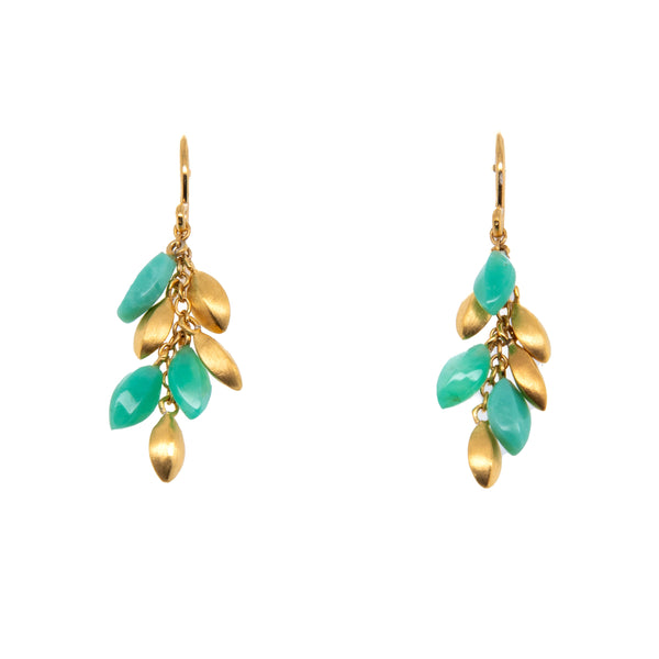 Bliss Short Bunch Earrings 24K Gold Vermeil