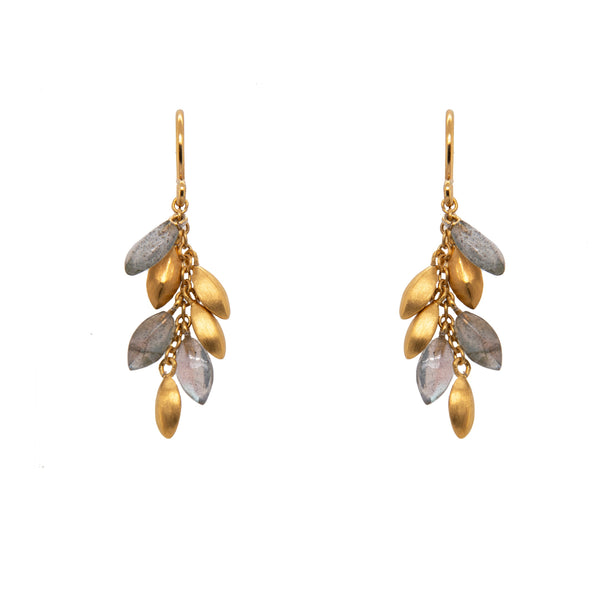 Bliss Short Bunch Earrings 24K Gold Vermeil