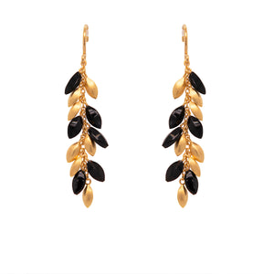 Bliss Long Bunch Earrings 24K Gold Vermeil