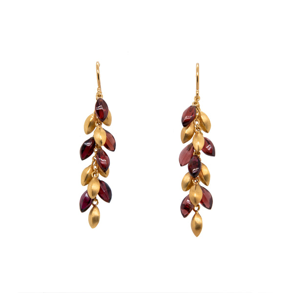 Bliss Long Bunch Earrings 24K Gold Vermeil