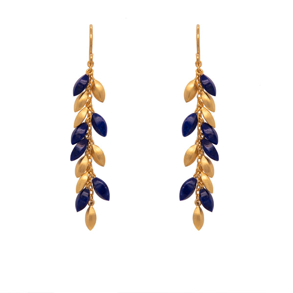 Bliss Long Bunch Earrings 24K Gold Vermeil