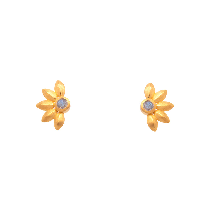 Bliss Flower Earrings 24K Gold Vermeil