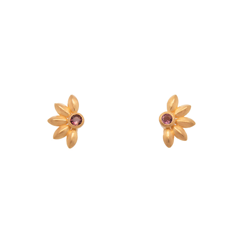 Bliss Flower Earrings 24K Gold Vermeil