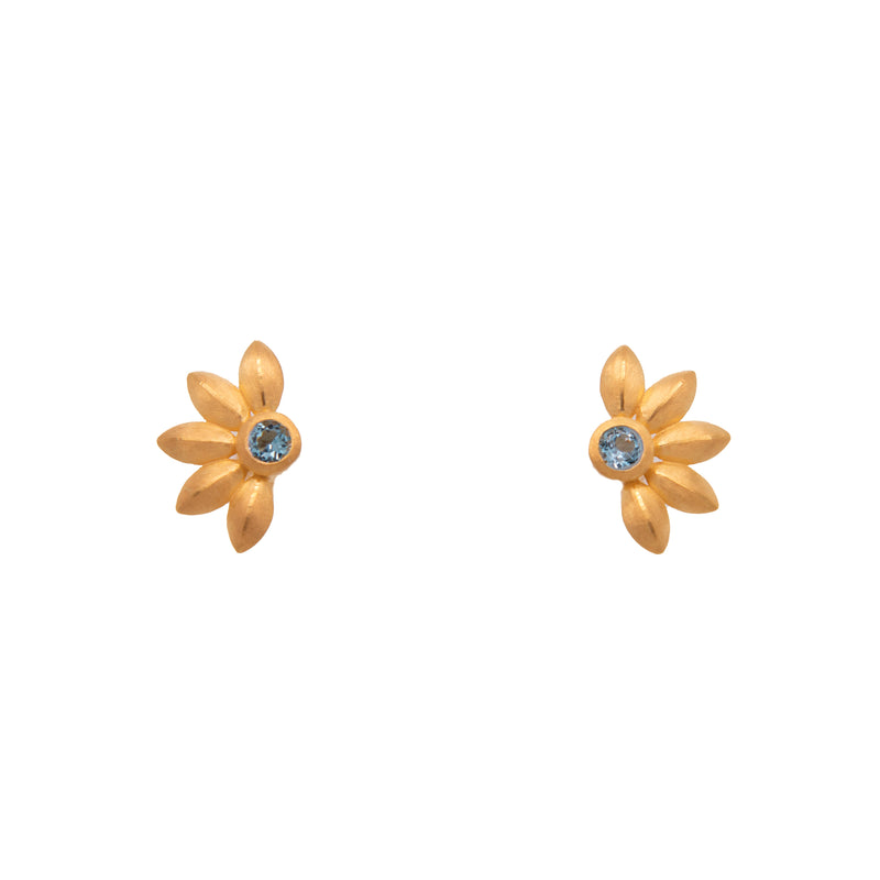 Bliss Flower Earrings 24K Gold Vermeil