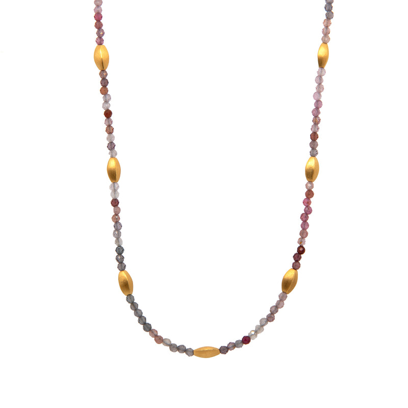 Bliss 2 mm Gemstone Necklace Collection in 24K Gold Vermeil