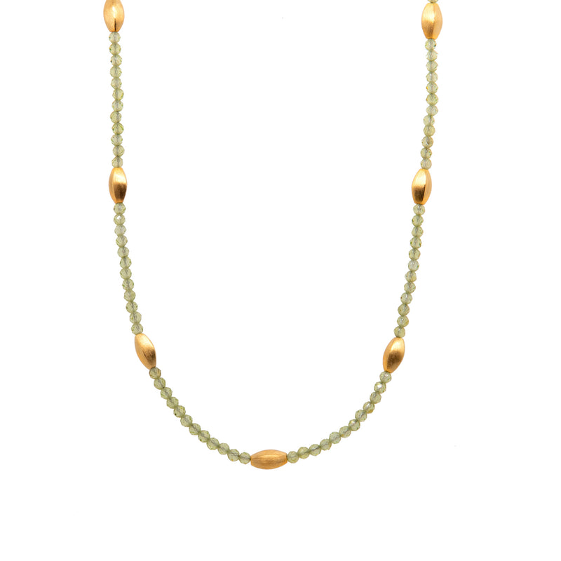 Bliss 2 mm Gemstone Necklace Collection in 24K Gold Vermeil