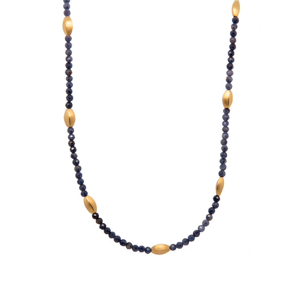 Bliss 2 mm Necklace Collection in 24K Gold Vermeil and Various Gemstones