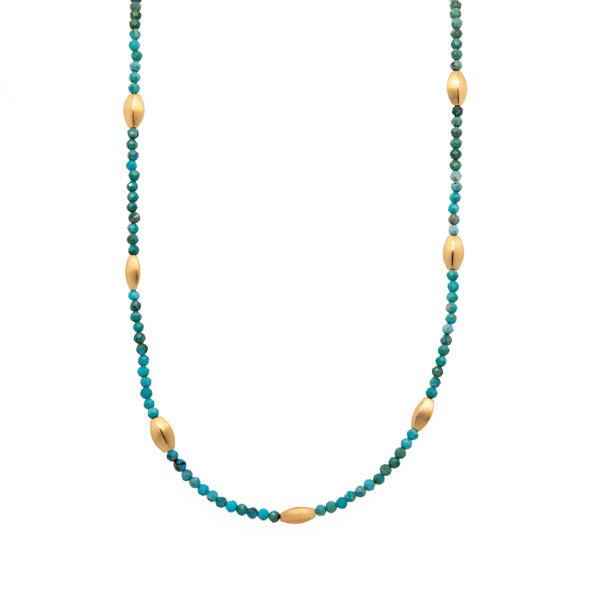 Bliss 2 mm Necklace Collection in 24K Gold Vermeil and Various Gemstones