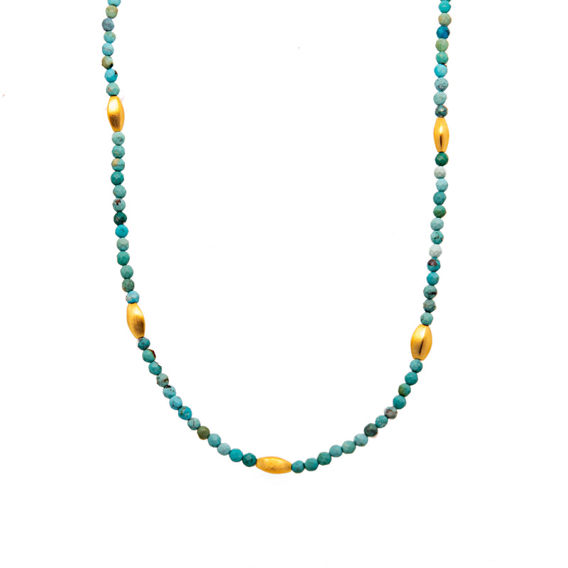 Bliss 2 mm Gemstone Necklace Collection in 24K Gold Vermeil