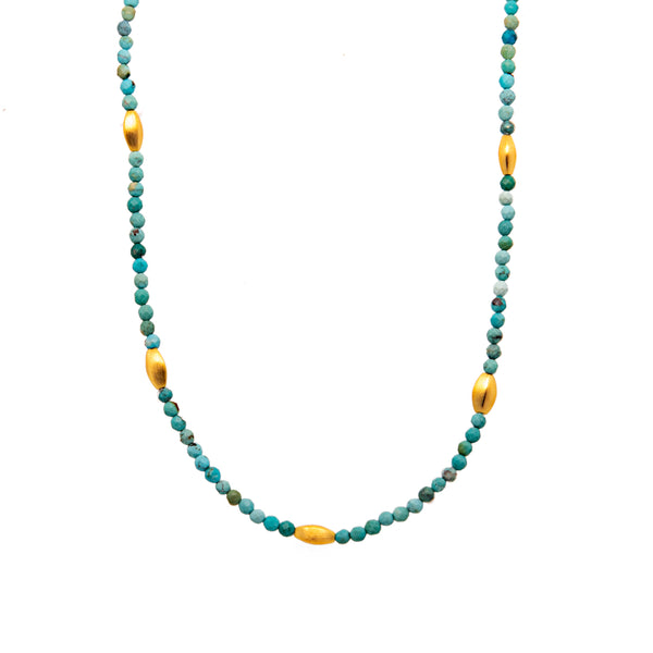 Bliss 2 mm Necklace Collection in 24K Gold Vermeil and Various Gemstones