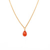 Faceted Drop and Coin Pendant Necklace in 24K Fair Trade Gold Vermeil