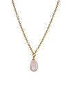 Faceted Drop and Coin Pendant Necklace in 24K Fair Trade Gold Vermeil