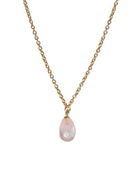 Faceted Drop and Coin Pendant Necklace in 24K Fair Trade Gold Vermeil