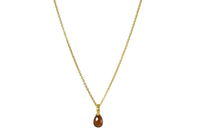 FACETED GARNET DROP NECKLACE FAIR TRADE 24K GOLD VERMEIL - Joyla Jewelry