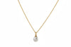 WHITE PEARL DROP NECKLACE FAIR TRADE 24K GOLD VERMEIL 28" - Joyla Jewelry