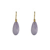 MATTE AMETHYST FRENCH WIRE EARRINGS 24K GOLD VERMEIL - Joyla Jewelry