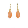 MATTE CARNELIAN FRENCH WIRE EARRINGS FAIR TRADE 24K GOLD VERMEIL - Joyla Jewelry