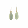 MATTE PREHNITE FRENCH WIRE EARRINGS FAIR TRADE 24K GOLD VERMEIL - Joyla Jewelry