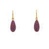 French Wire Matte Drop Earrings in 24K Fair Trade Gold Vermeil