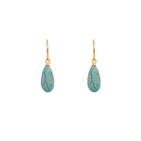 French Wire Matte Drop Earrings in 24K Fair Trade Gold Vermeil