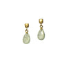 CUBE FACETED PREHNITE EARRINGS FAIR TRADE 24K GOLD VERMEIL - Joyla Jewelry