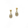 CUBE FACETED LABRADORITE EARRINGS FAIR TRADE 24K GOLD VERMEIL - Joyla Jewelry