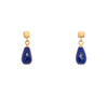 Drop Briolette Gem and Cube Post Earrings in 24K Fair Trade Gold Vermeil