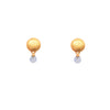 Moon Round Faceted Gem Earrings 24K Fair Trade Gold Vermeil