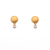 Moon Round Faceted Gem Earrings 24K Fair Trade Gold Vermeil