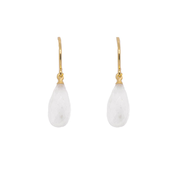 JOYLA SIGNATURE WIRE EARRING RAINBOW MOONSTONE - Joyla Jewelry