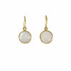 FACETED ROUND RAINBOW MOONSTONE EARRINGS FAIR TRADE 24K GOLD VERMEIL - Joyla Jewelry