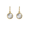 FACETED ROUND CRYSTAL EARRINGS FAIR TRADE 24K GOLD VERMEIL - Joyla Jewelry