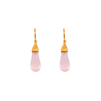 Cabochon Drop Earrings in 24K Gold Vermeil