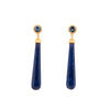 Signature Long Drop Cabochon Earrings 24K Gold Vermeil