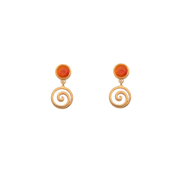 Gratitude Swirl Earrings 24K Gold Vermeil