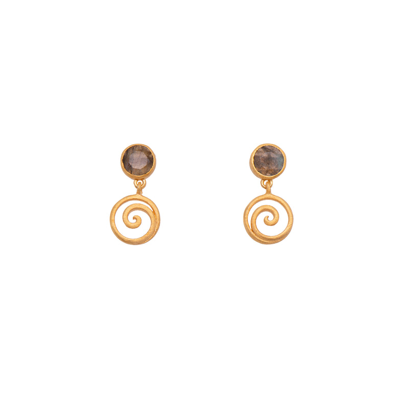 Gratitude Swirl Earrings 24K Gold Vermeil