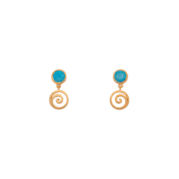 Gratitude Swirl Earrings 24K Gold Vermeil