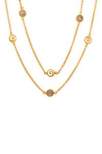 Gratitude Swirl 36" Necklace 24K Gold Vermeil