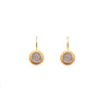 Karma Wire 24k Gold Vermeil Earrings with Blue Topaz, Labradorite, or Rainbow Moonstone