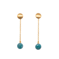 Moon Chain Drop Earrings 24K Gold Vermeil