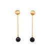 Moon Chain Drop Earrings 24K Gold Vermeil