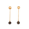 Moon Chain Drop Earrings 24K Gold Vermeil